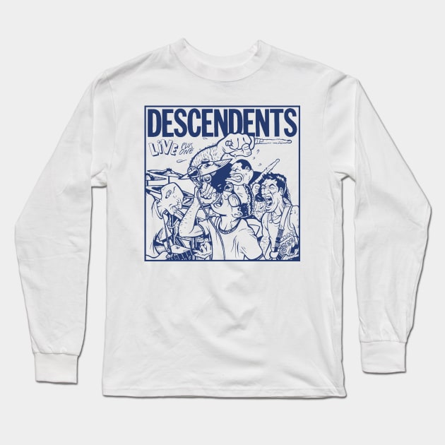 Descendent Vintage Blue Long Sleeve T-Shirt by Enzy Diva